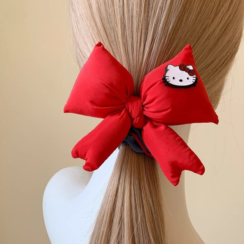 Hair Care Korean Products - Милый мультяшный красный бант «Hello Kitty»,